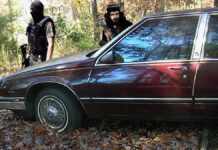 ISIS terrorists preparing to attack retired Col. Jack Ripper's 1989 Buick LeSabre, as seen via his imagination.