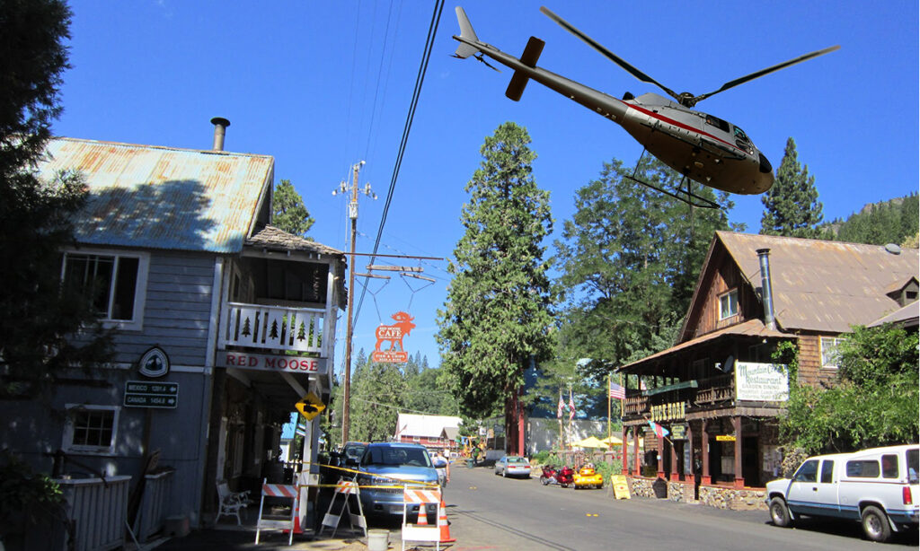 The residents of Sierra City, CA are readying themselves for helicopters