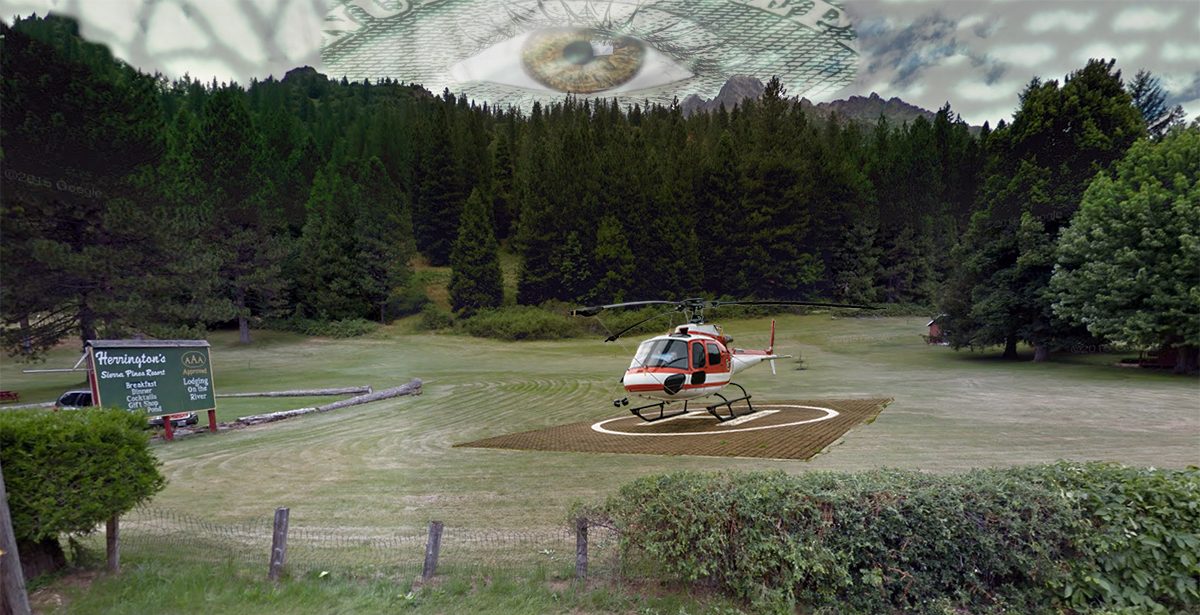 Herrington's of Sierra City, CA built a helipad for the event, which they are not talking about.