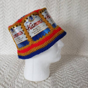 macrame beer can hat