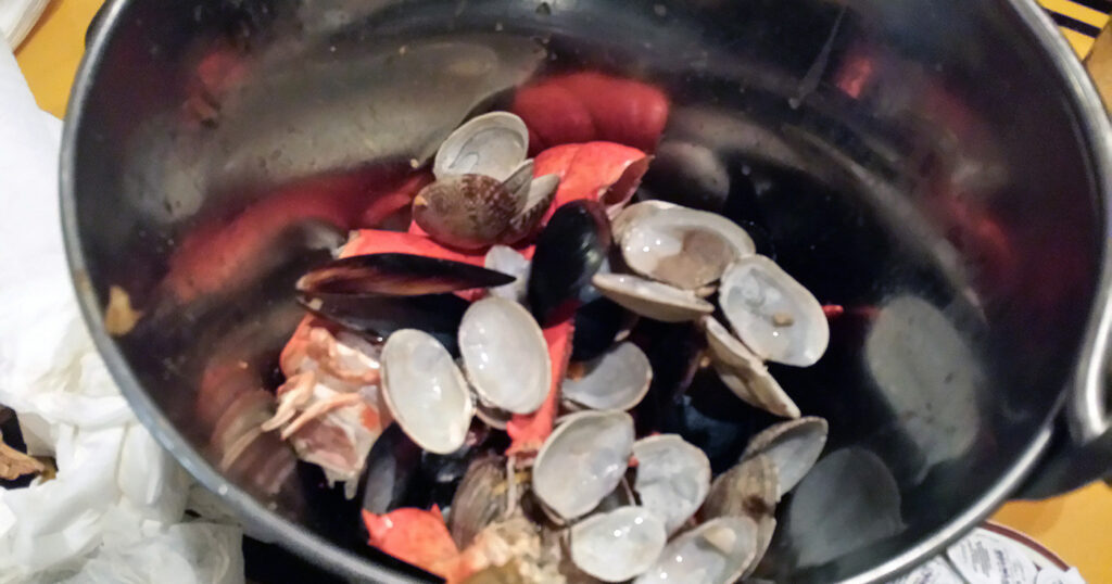 The Courtesy Bucket from the Famous Lobster Buffet at the Boomtown Casino and "Resort"